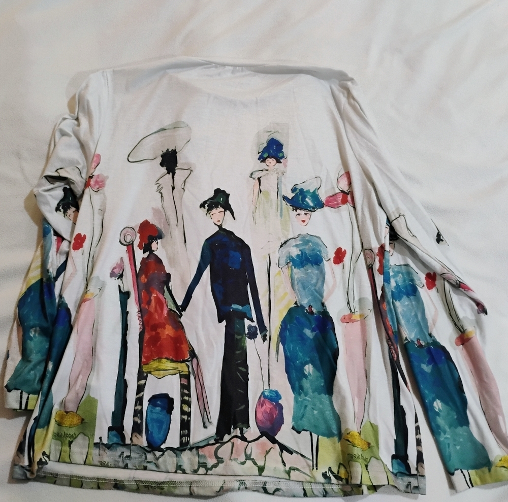 Artistic Graphic Women's Blouse - Picture 4 of 7